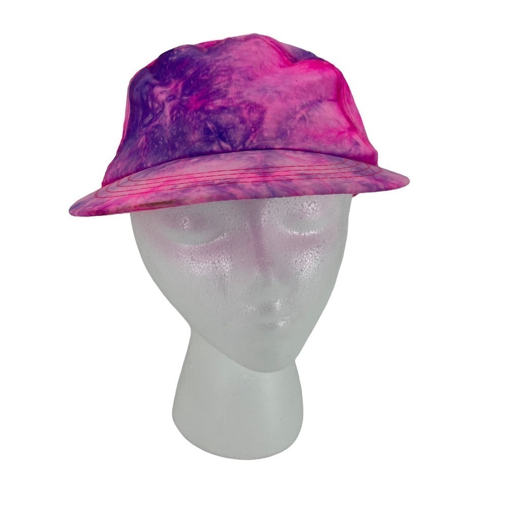 🔴 5 for $25! Vintage 90’s Ball Cap Cash’s USA Tie Dye Pink & Purple One Size